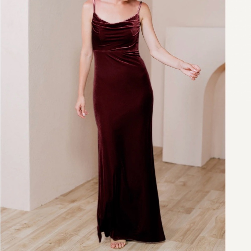 Velvet Burgundy Dress- size Small